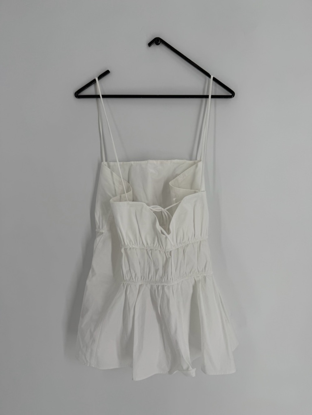 Cos White Gathered Pima Cotton Peplum Top - Picture 5 of 8